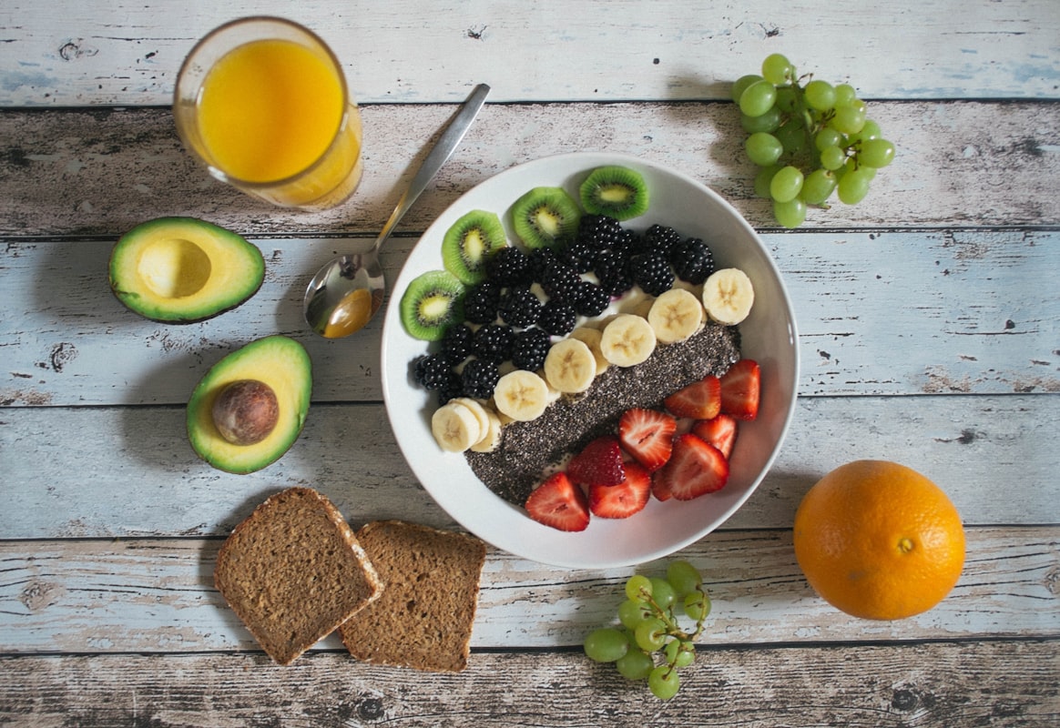 Balanced macronutrients on a plate